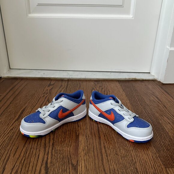 Nike Toddler Kids Dunk Low Photon Dust Blue Orange Size 10C - Picture 3 of 5